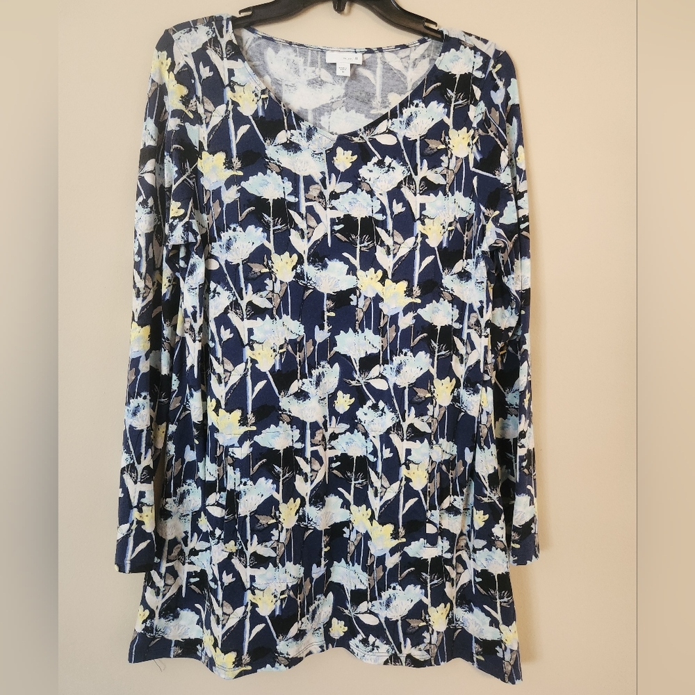 J Jill Floral Long Sleeve Women's Top
